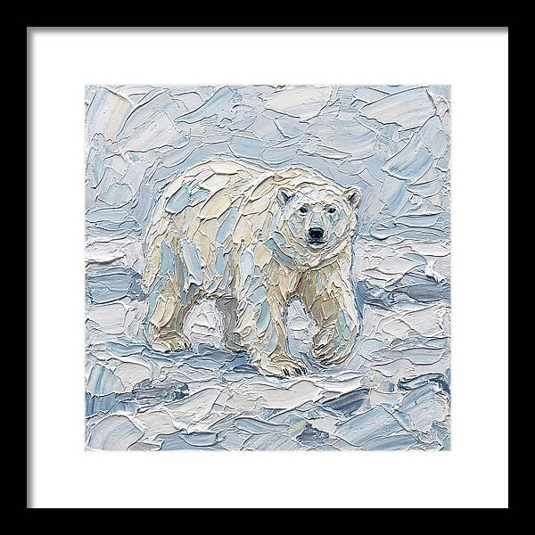 Polar Bear In Icy Landscape