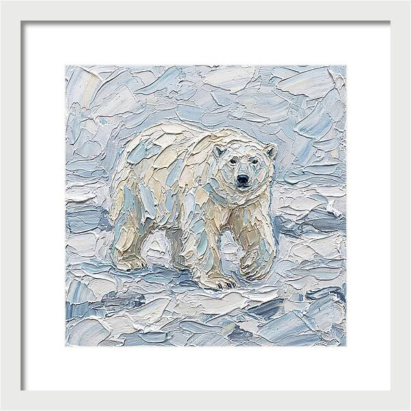 Polar Bear In Icy Landscape