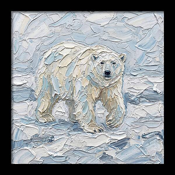 Polar Bear In Icy Landscape
