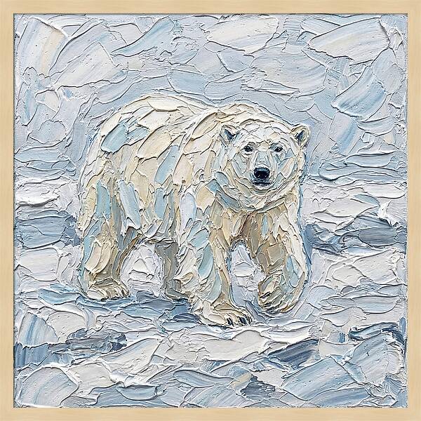 Polar Bear In Icy Landscape