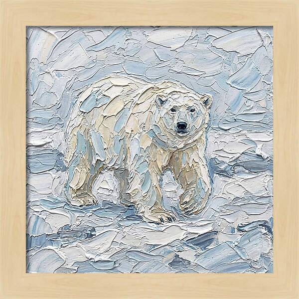 Polar Bear In Icy Landscape