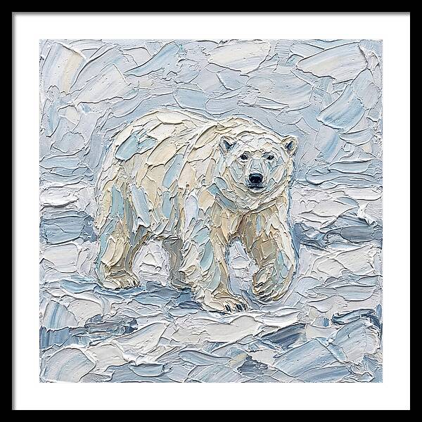 Polar Bear In Icy Landscape