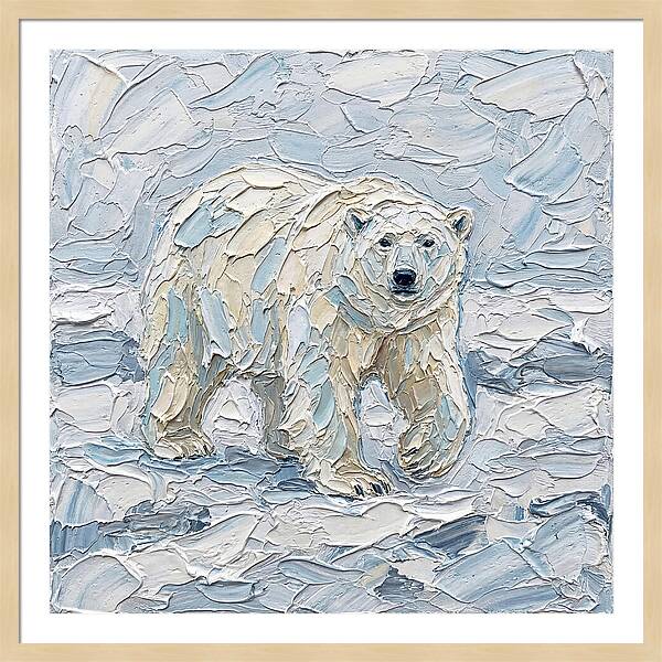 Polar Bear In Icy Landscape
