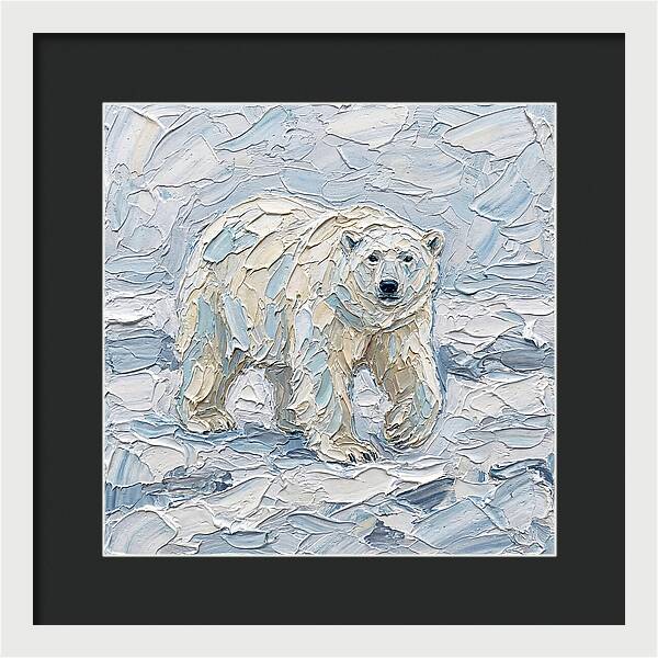 Polar Bear In Icy Landscape