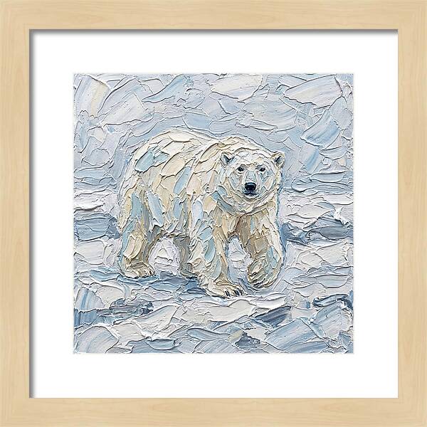 Polar Bear In Icy Landscape