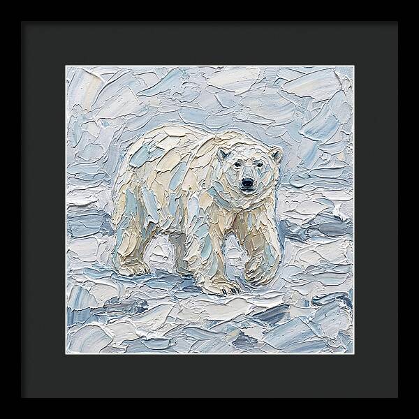 Polar Bear In Icy Landscape