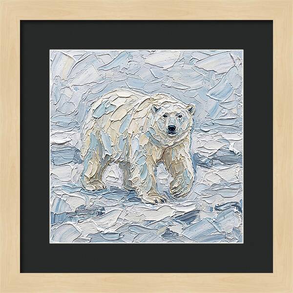 Polar Bear In Icy Landscape