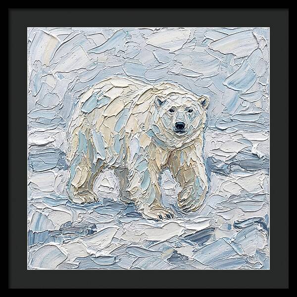 Polar Bear In Icy Landscape