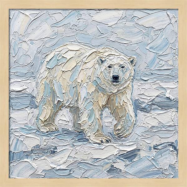 Polar Bear In Icy Landscape
