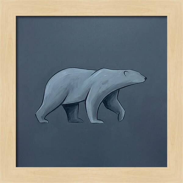 Polar Bear In Minimalist Style