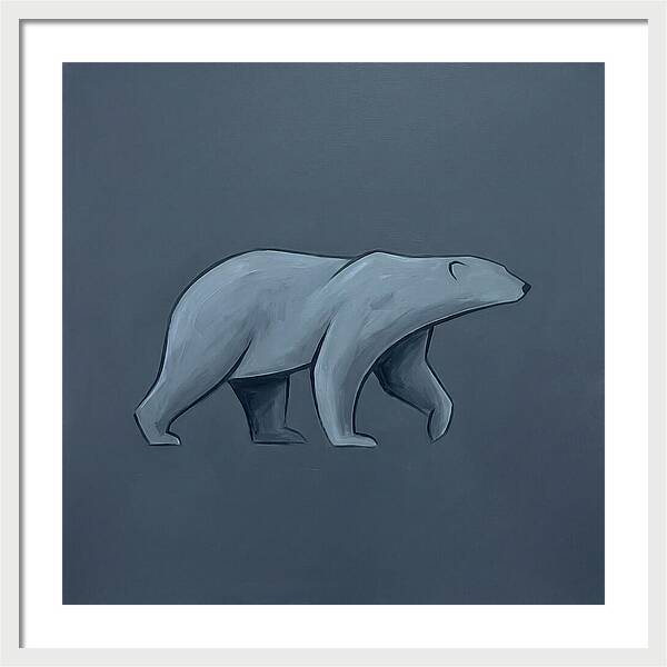 Polar Bear In Minimalist Style