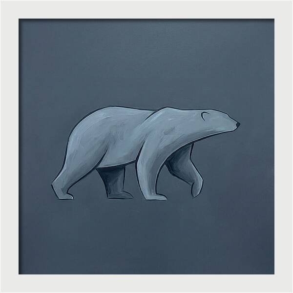 Polar Bear In Minimalist Style