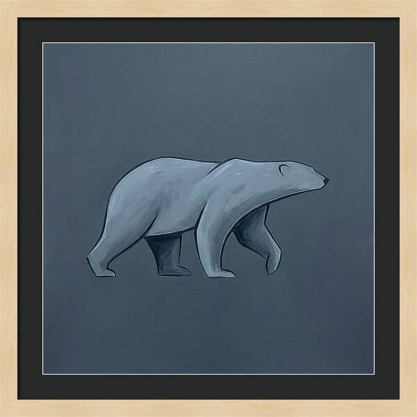 Polar Bear In Minimalist Style