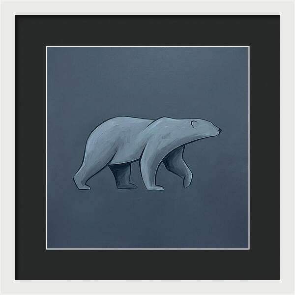 Polar Bear In Minimalist Style
