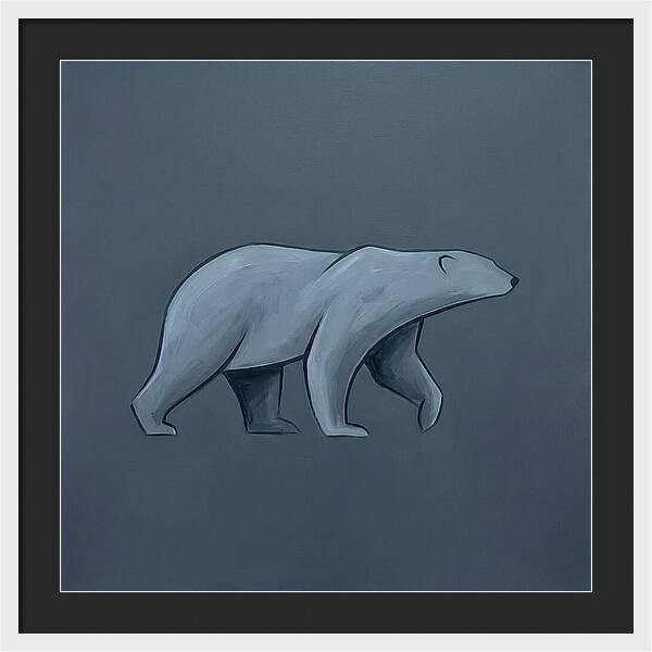 Polar Bear In Minimalist Style