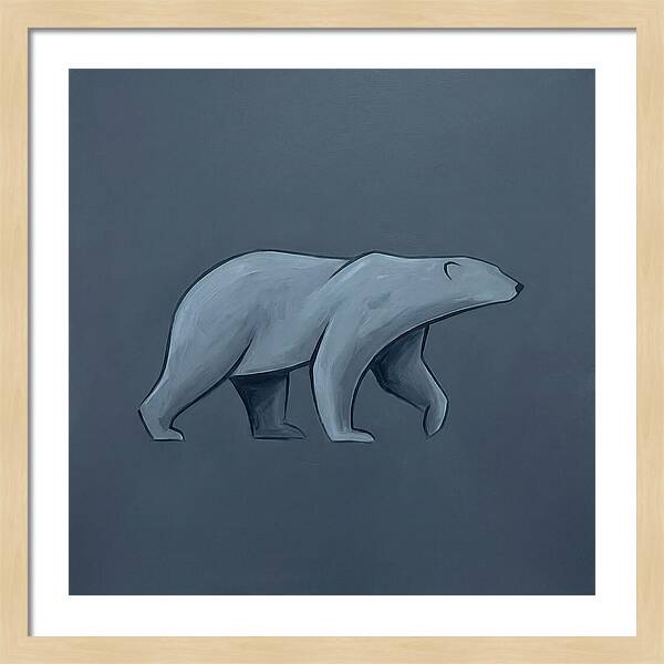 Polar Bear In Minimalist Style