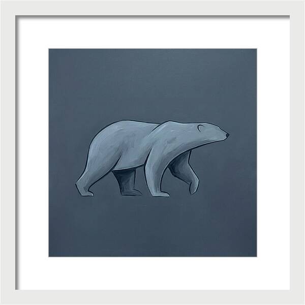 Polar Bear In Minimalist Style