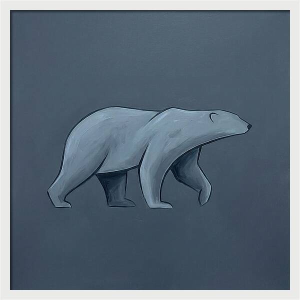 Polar Bear In Minimalist Style