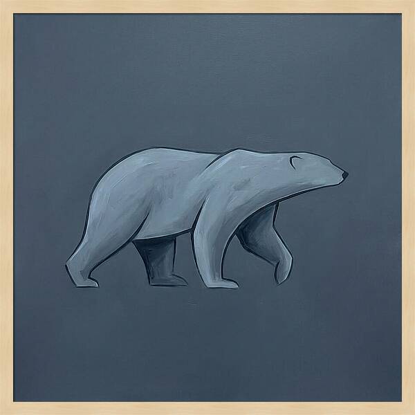 Polar Bear In Minimalist Style
