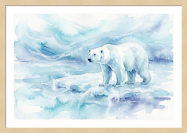 Polar Bear In Serene Waters