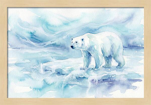Polar Bear In Serene Waters