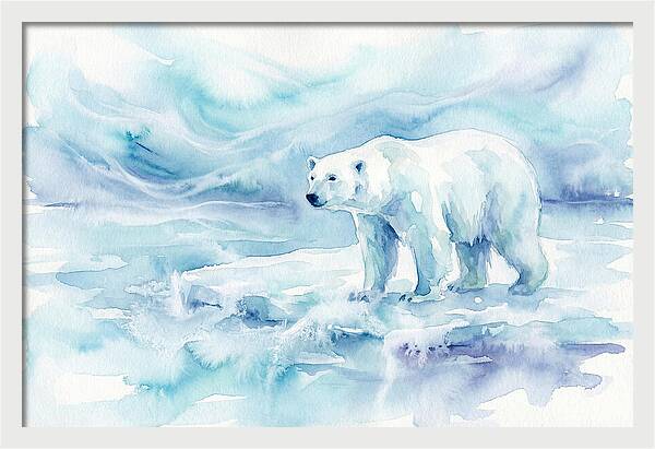Polar Bear In Serene Waters