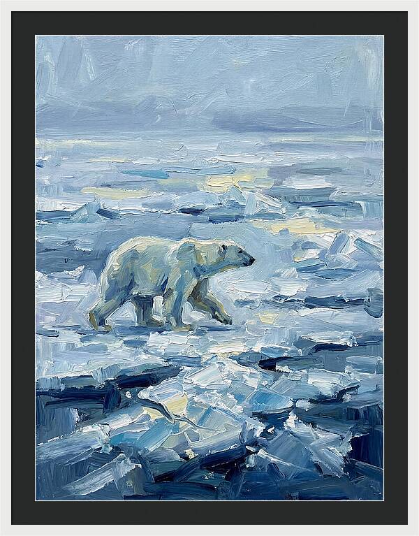 Polar Bear On Ice