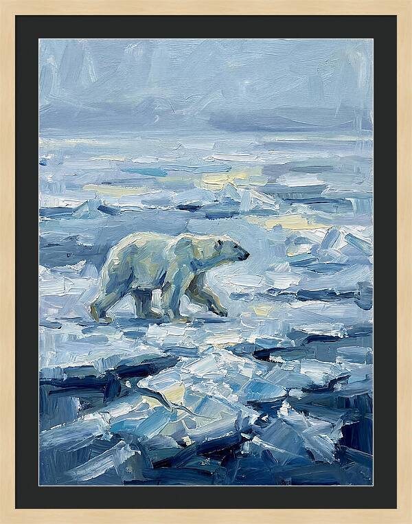 Polar Bear On Ice