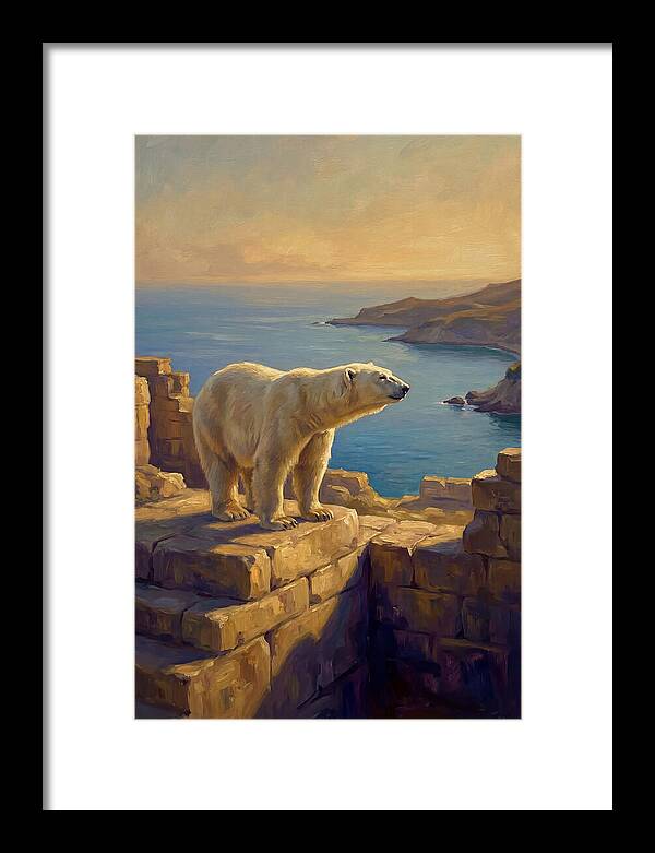 Polar Bear Overlooking The Sea