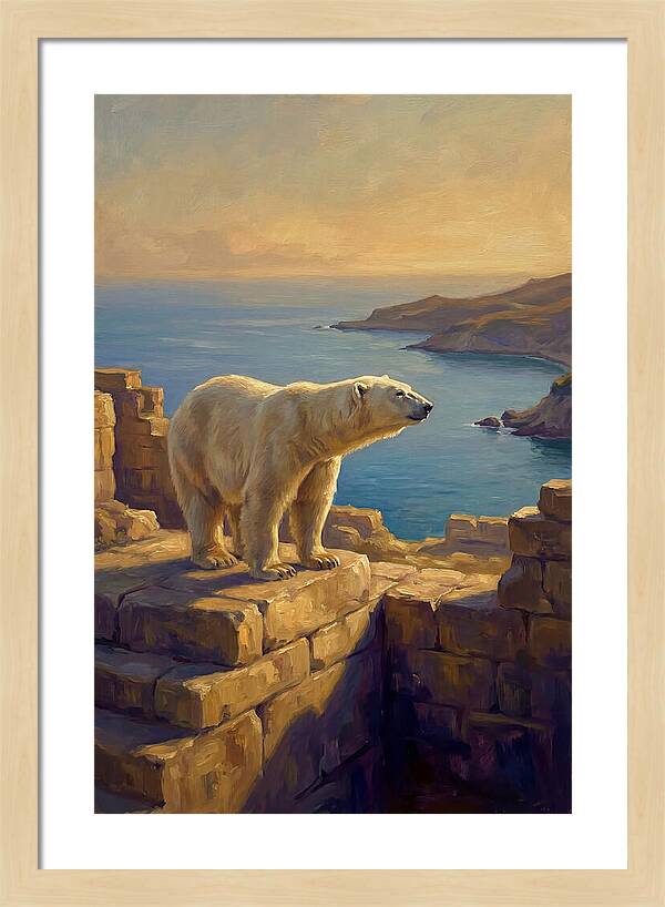 Polar Bear Overlooking The Sea