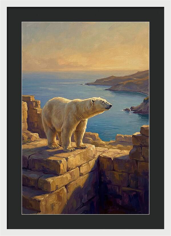 Polar Bear Overlooking The Sea