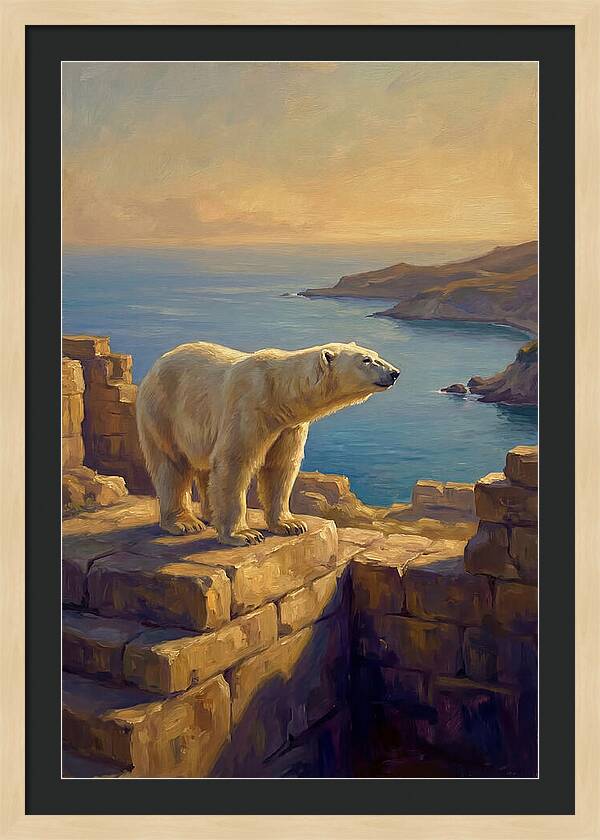 Polar Bear Overlooking The Sea