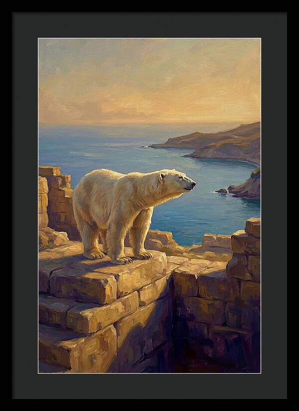 Polar Bear Overlooking The Sea
