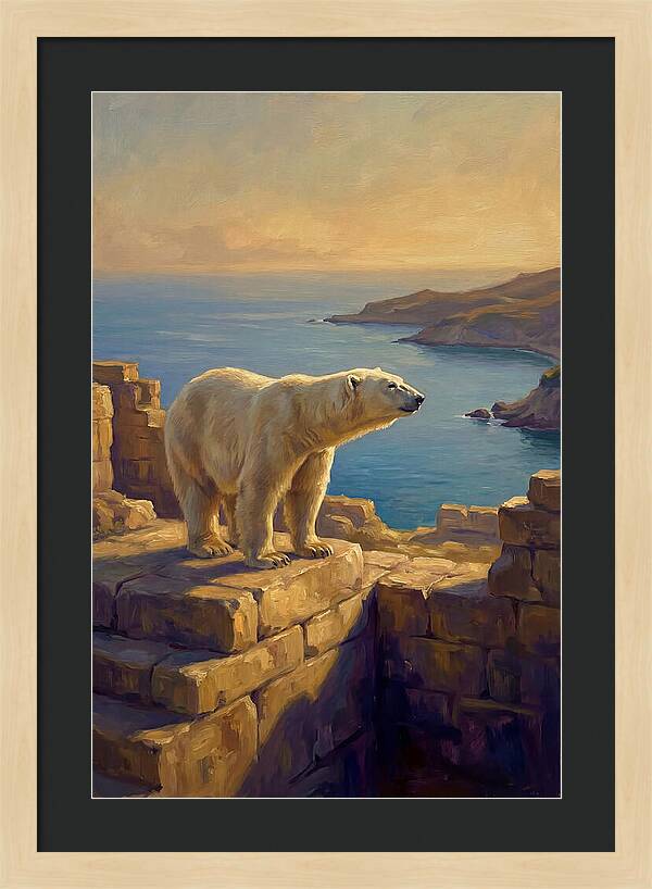 Polar Bear Overlooking The Sea