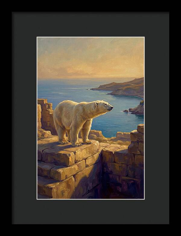 Polar Bear Overlooking The Sea