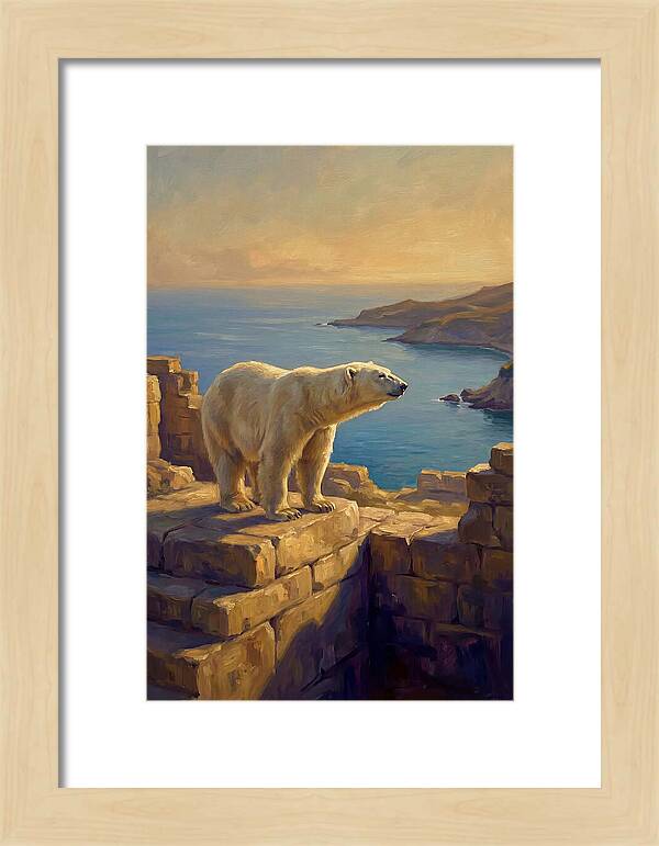 Polar Bear Overlooking The Sea