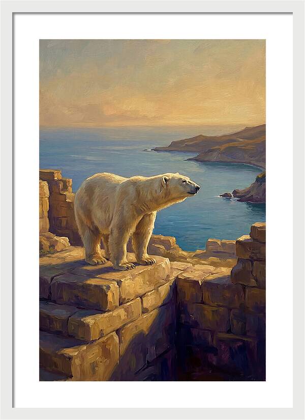 Polar Bear Overlooking The Sea