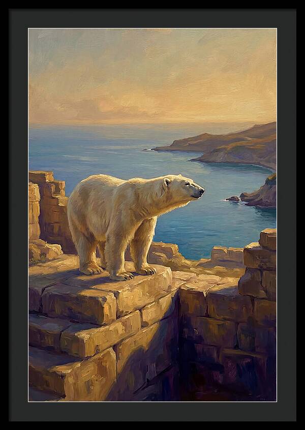 Polar Bear Overlooking The Sea