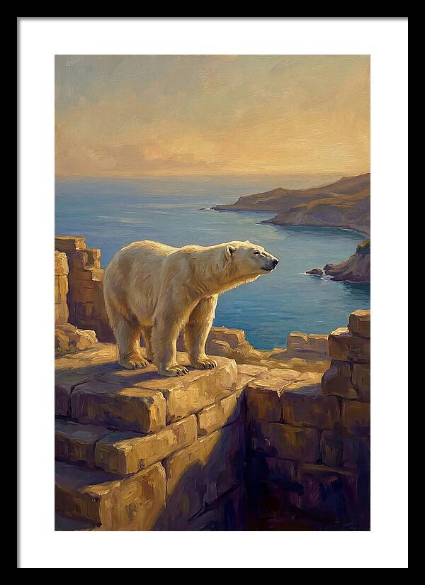 Polar Bear Overlooking The Sea