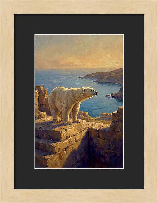 Polar Bear Overlooking The Sea