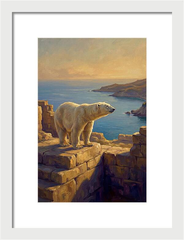 Polar Bear Overlooking The Sea