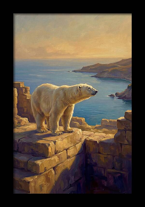 Polar Bear Overlooking The Sea