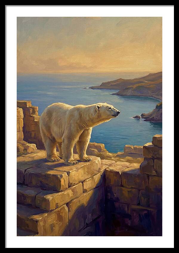 Polar Bear Overlooking The Sea