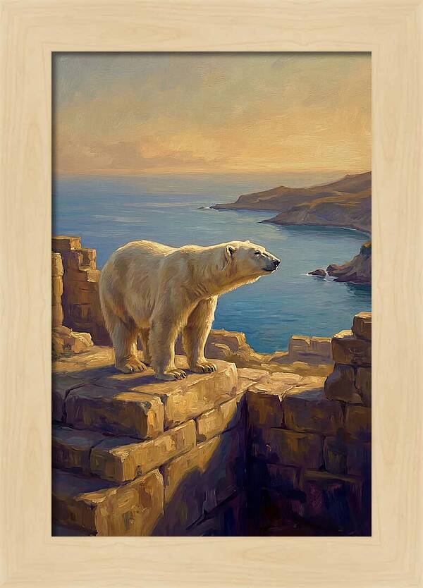 Polar Bear Overlooking The Sea