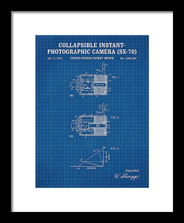 Polaroid Sx 70 Camera Sx 70 Blueprint Patent Us3840297a