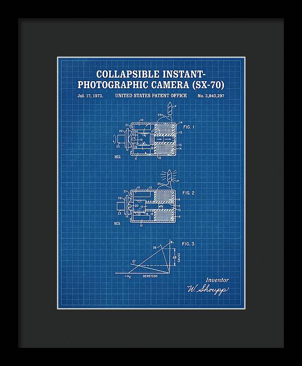 Polaroid Sx 70 Camera Sx 70 Blueprint Patent Us3840297a