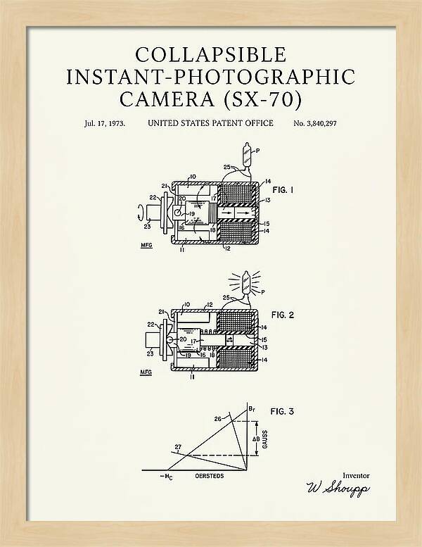Polaroid Sx 70 Camera Sx 70 Minimalist Patent Us3840297a