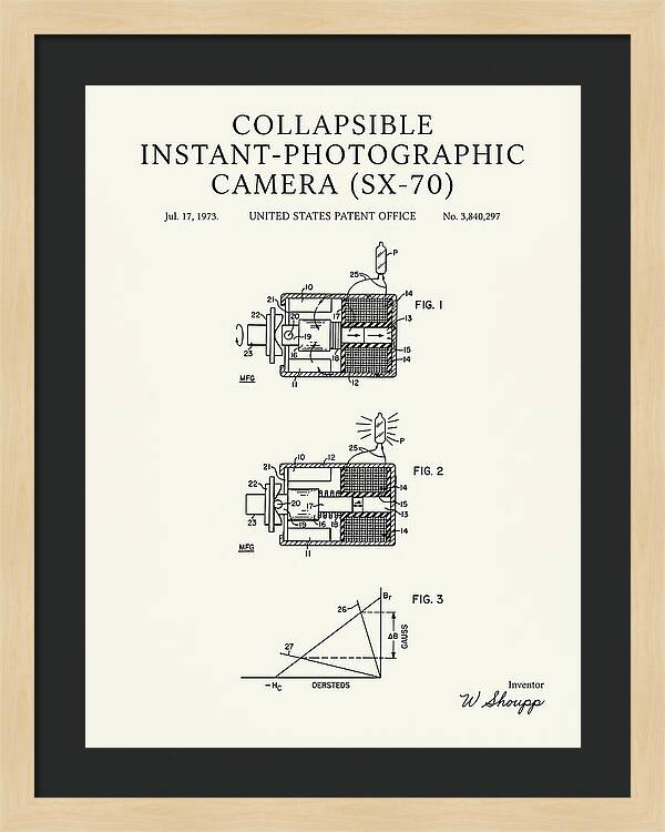 Polaroid Sx 70 Camera Sx 70 Minimalist Patent Us3840297a