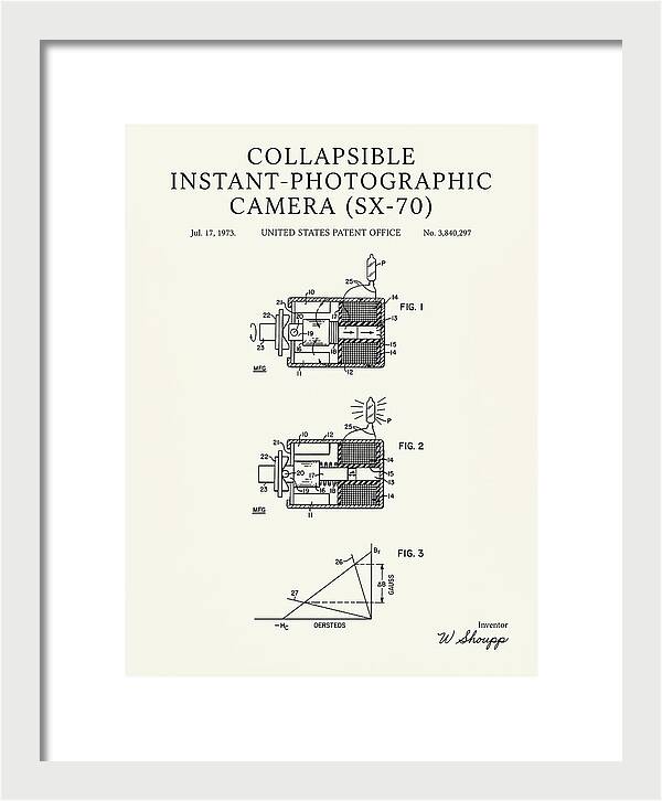 Polaroid Sx 70 Camera Sx 70 Minimalist Patent Us3840297a