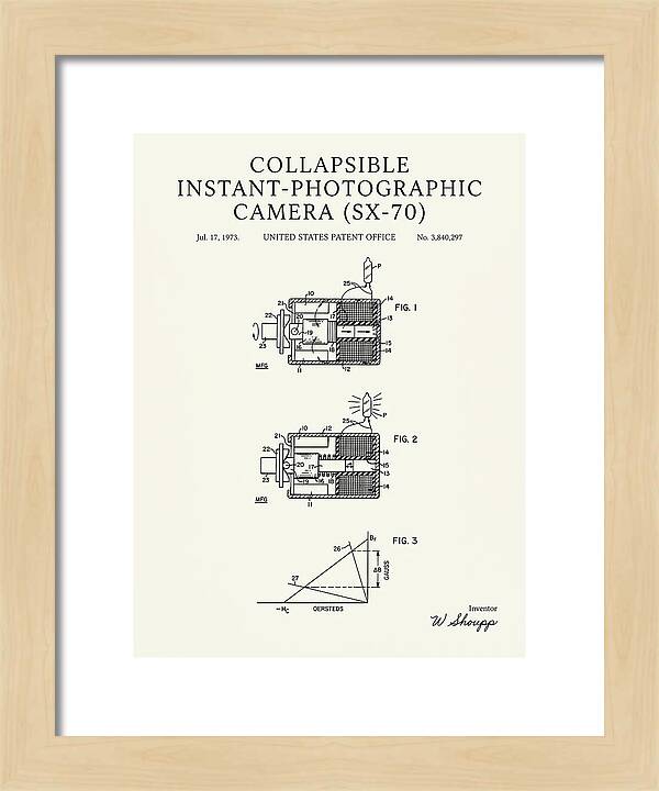 Polaroid Sx 70 Camera Sx 70 Minimalist Patent Us3840297a